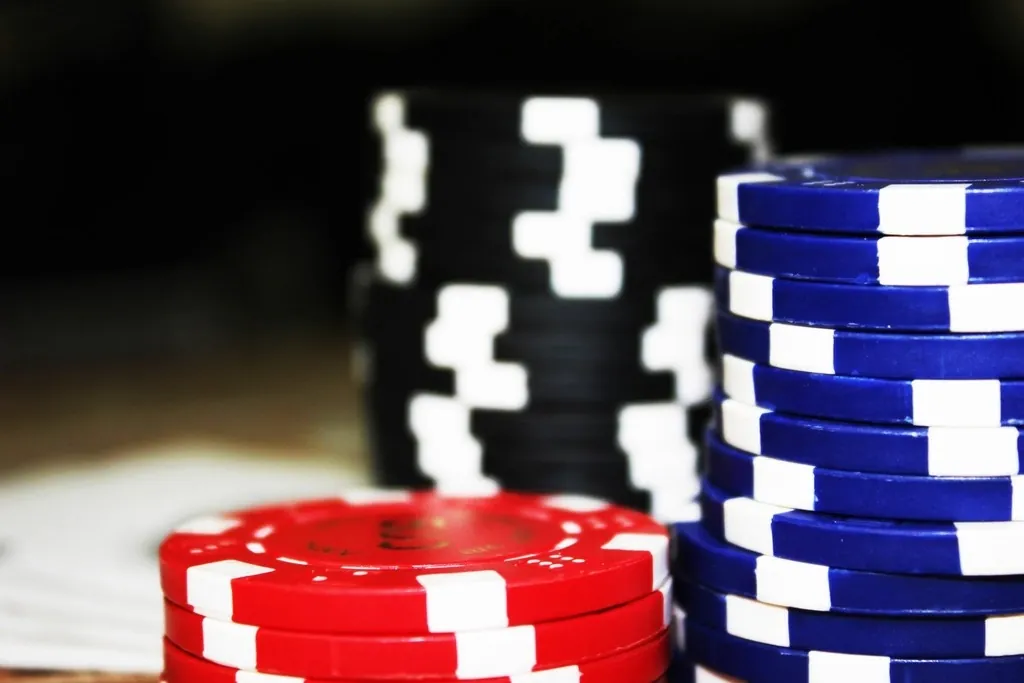 Blackjack table with cards dealt on the felt