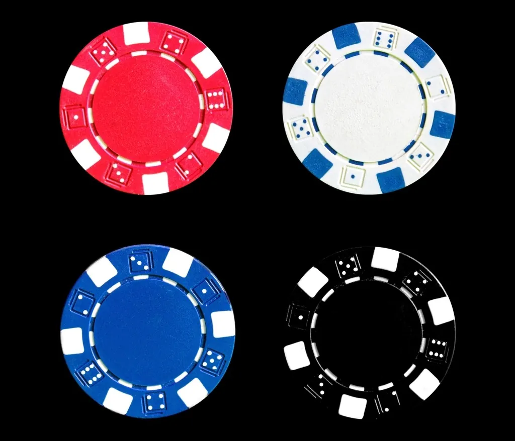 Chips and cards laid out on the table