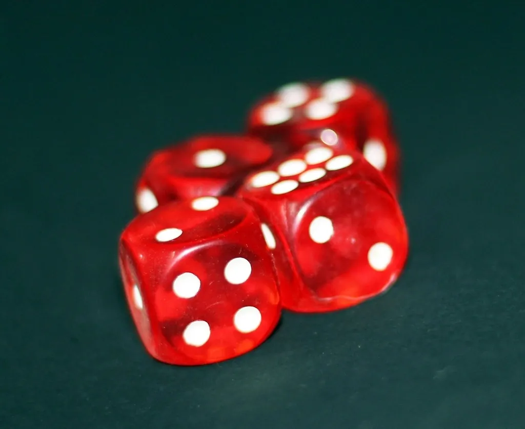 Dice on the table