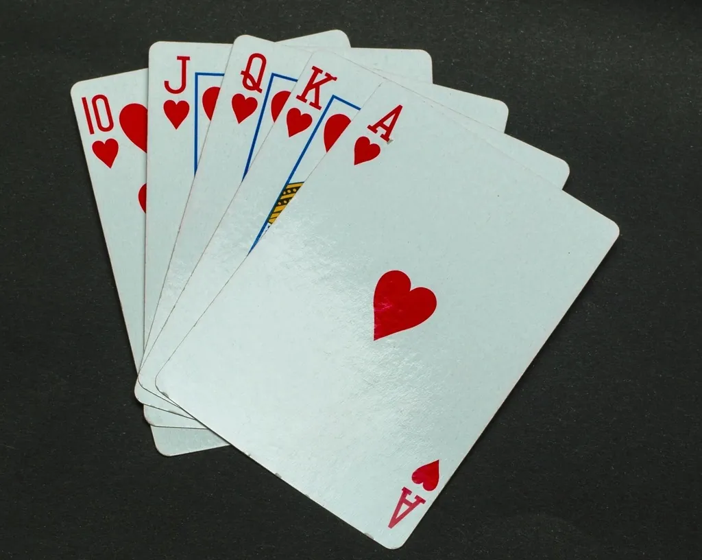 Chips and hole cards on a poker table
