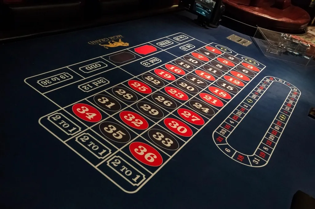 Roulette wheel mid-spin