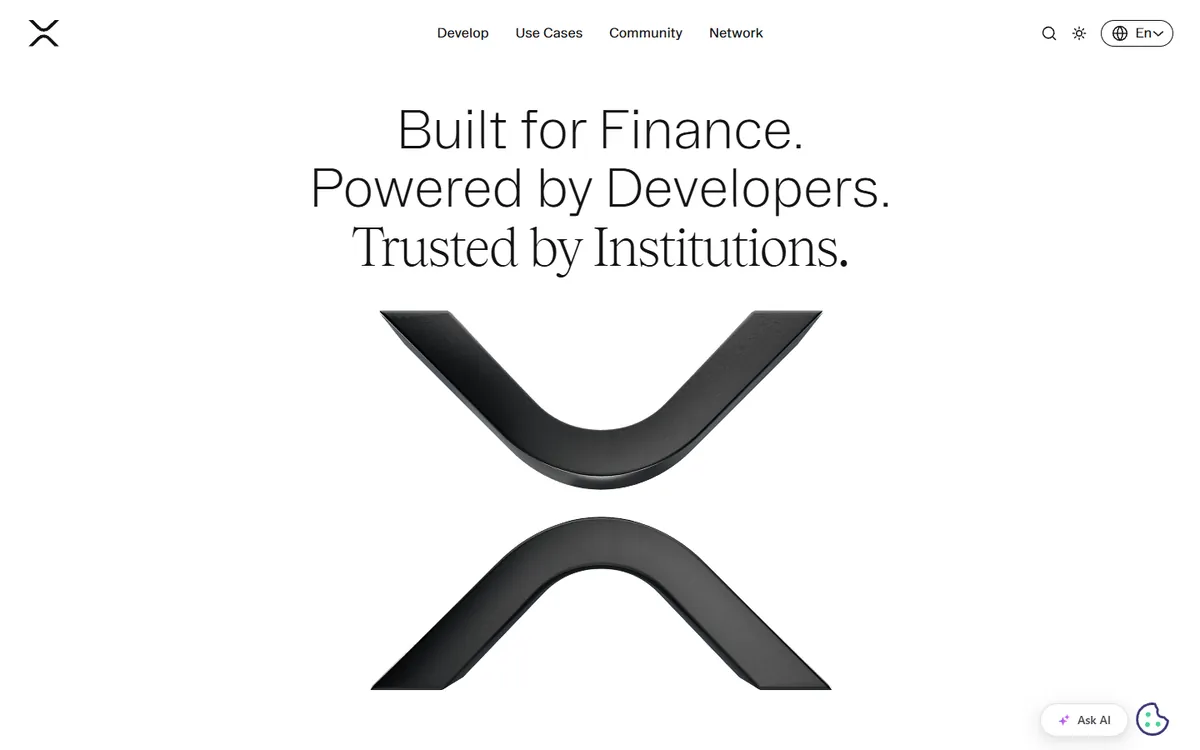 The XRP Ledger website screenshot