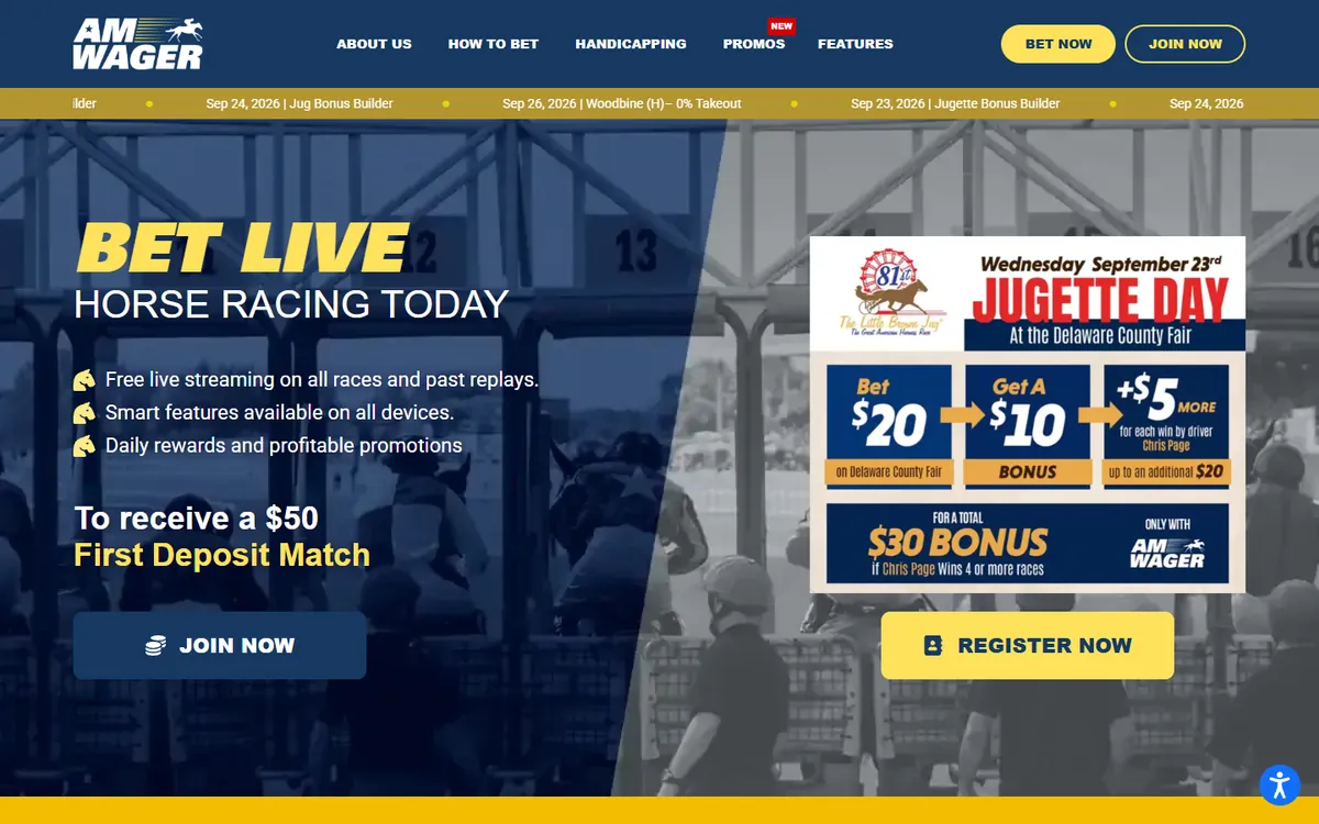 AmWager website screenshot