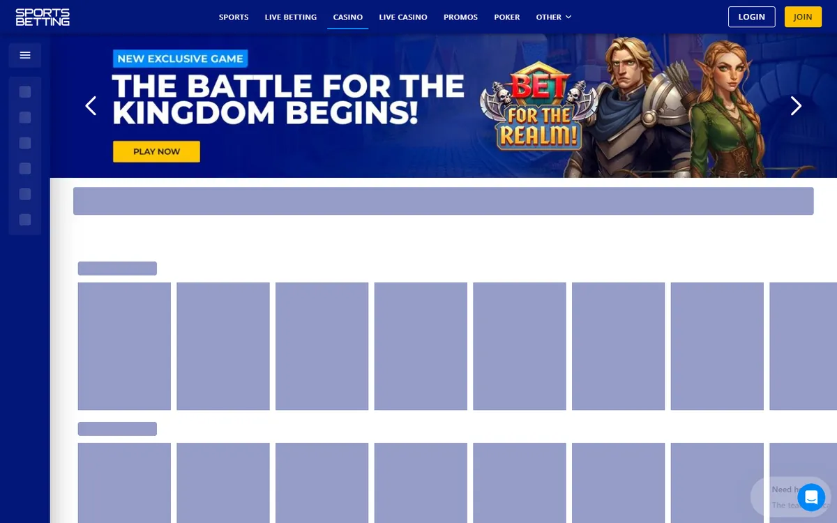 SportsBetting.ag website screenshot