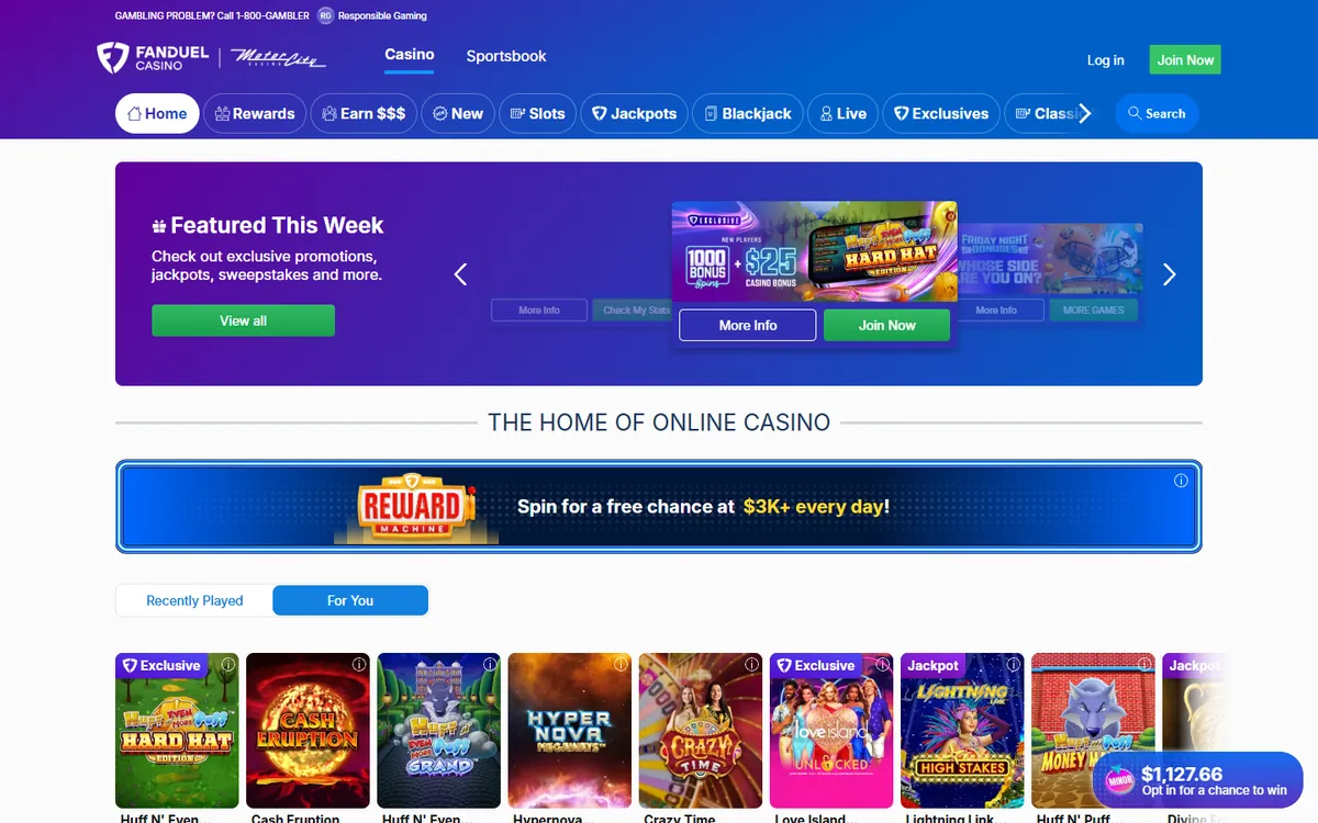 FanDuel website screenshot