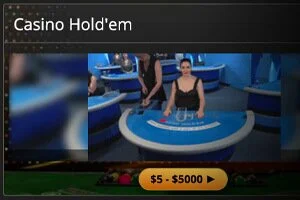 Live Casino Hold'em at BetOnline
