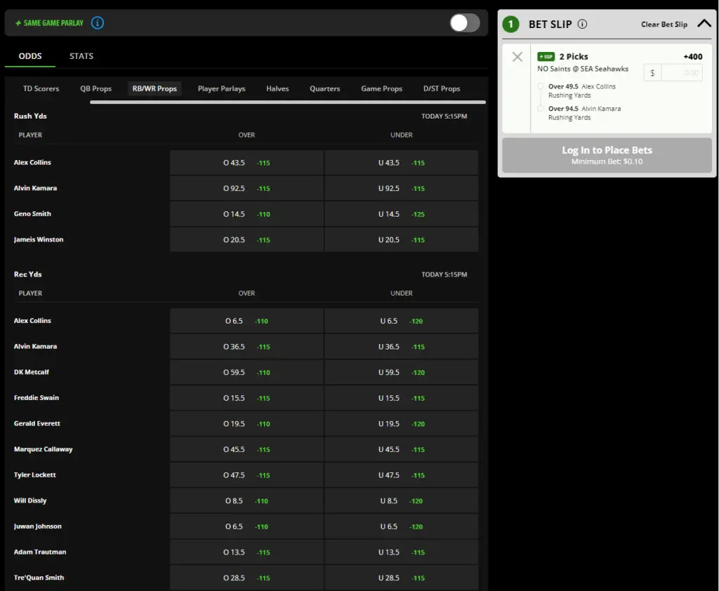 Same Game Parlay