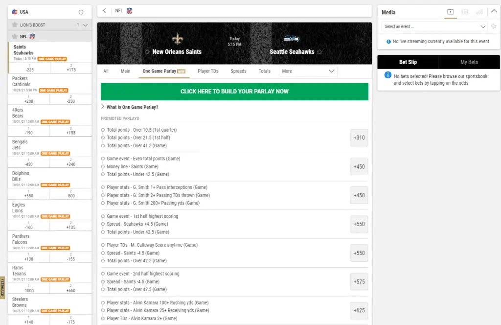 Same Game Parlay