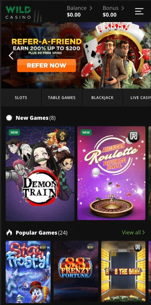 Wild Casino Mobile
